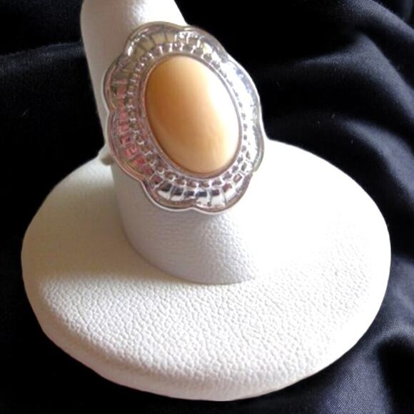 Vintage Avon Silvery Sands Ring Silver-plate 1986 - Picture 4 of 5